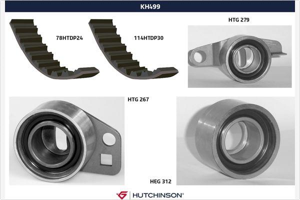 Hutchinson KH 499 - Комплект ангренажен ремък vvparts.bg