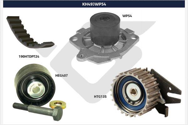 Hutchinson KH 493WP54 - Водна помпа+ к-кт ангренажен ремък vvparts.bg