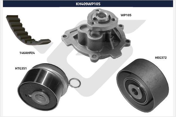 Hutchinson KH 409WP105 - Водна помпа+ к-кт ангренажен ремък vvparts.bg