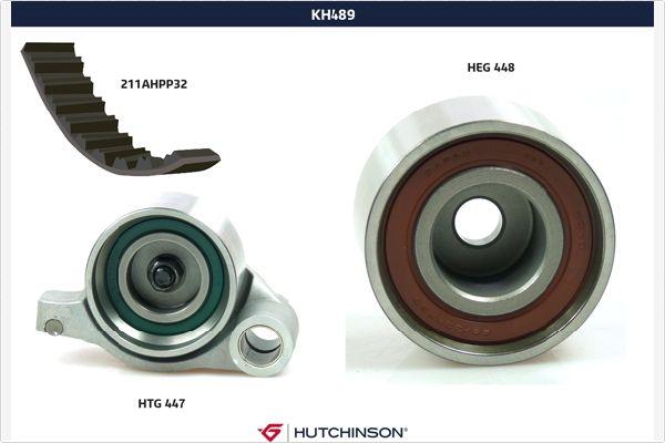 Hutchinson KH 489 - Комплект ангренажен ремък vvparts.bg