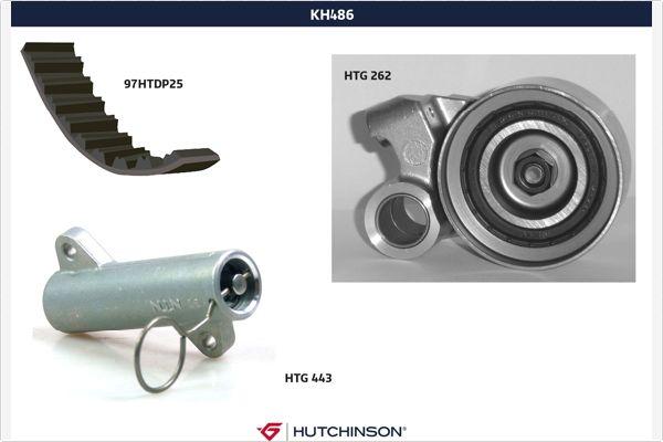 Hutchinson KH 486 - Комплект ангренажен ремък vvparts.bg