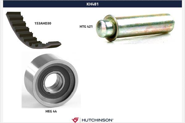 Hutchinson KH 481 - Комплект ангренажен ремък vvparts.bg