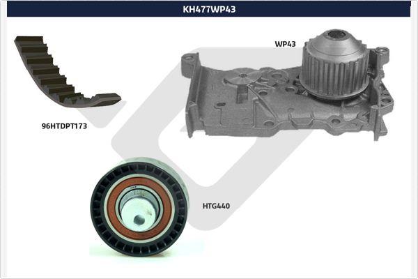 Hutchinson KH 477WP43 - Водна помпа+ к-кт ангренажен ремък vvparts.bg