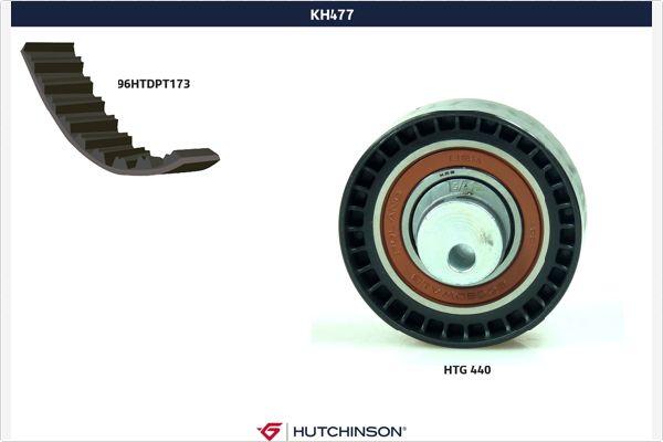 Hutchinson KH 477 - Комплект ангренажен ремък vvparts.bg