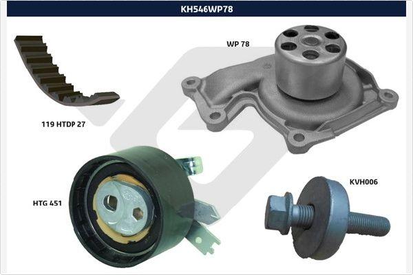 Hutchinson KH 546WP78 - Водна помпа+ к-кт ангренажен ремък vvparts.bg