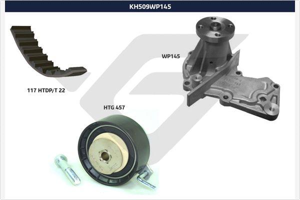 Hutchinson KH 509WP145 - Водна помпа+ к-кт ангренажен ремък vvparts.bg