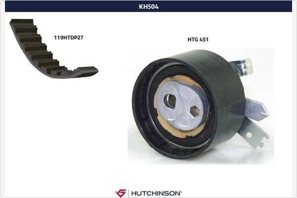 Hutchinson KH 504 - Комплект ангренажен ремък vvparts.bg