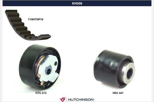 Hutchinson KH 506 - Комплект ангренажен ремък vvparts.bg