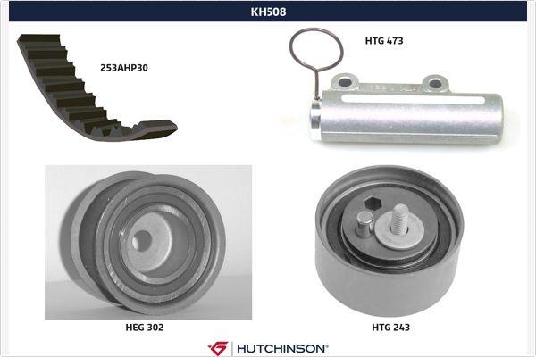 Hutchinson KH 508 - Комплект ангренажен ремък vvparts.bg