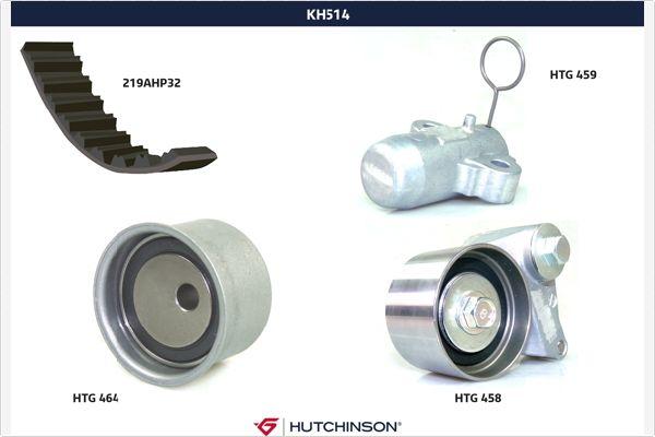 Hutchinson KH 514 - Комплект ангренажен ремък vvparts.bg