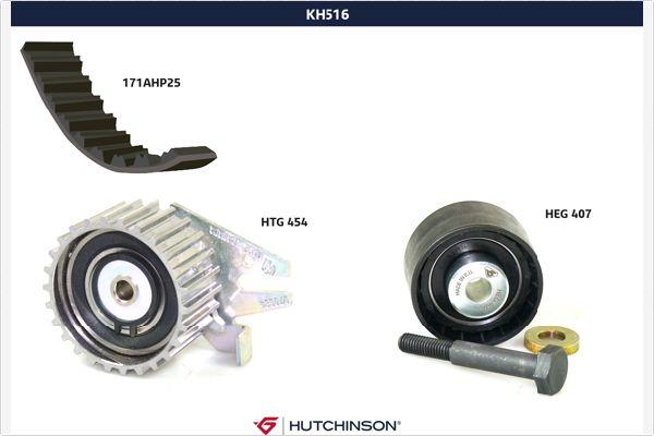 Hutchinson KH 516 - Комплект ангренажен ремък vvparts.bg