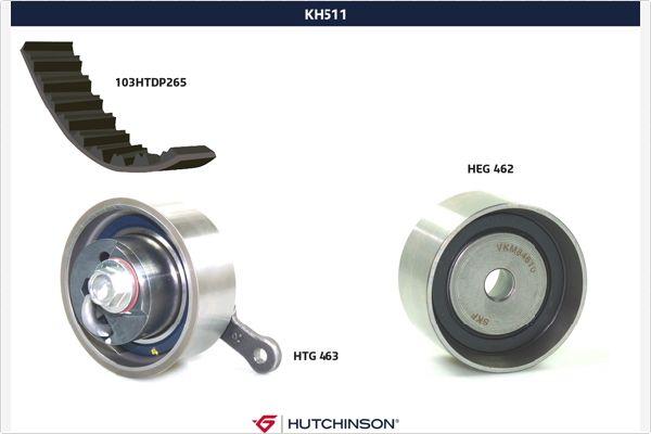 Hutchinson KH 511 - Комплект ангренажен ремък vvparts.bg