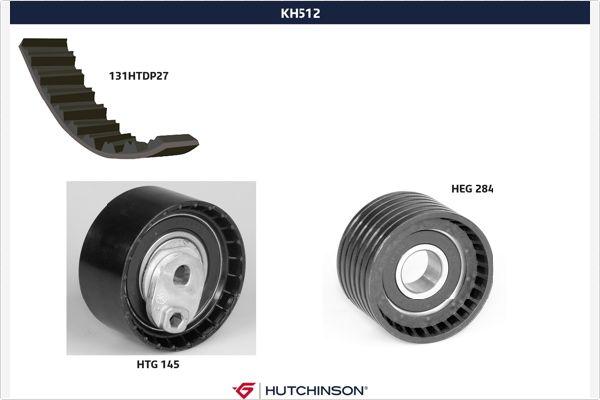 Hutchinson KH 512 - Комплект ангренажен ремък vvparts.bg