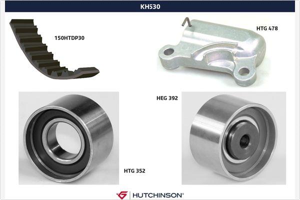 Hutchinson KH 530 - Комплект ангренажен ремък vvparts.bg