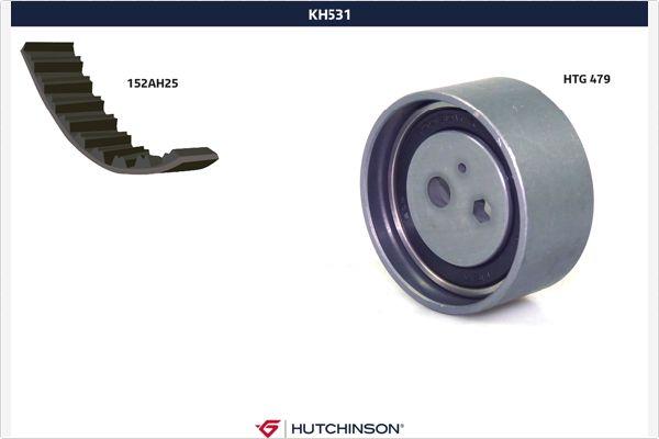 Hutchinson KH 531 - Комплект ангренажен ремък vvparts.bg