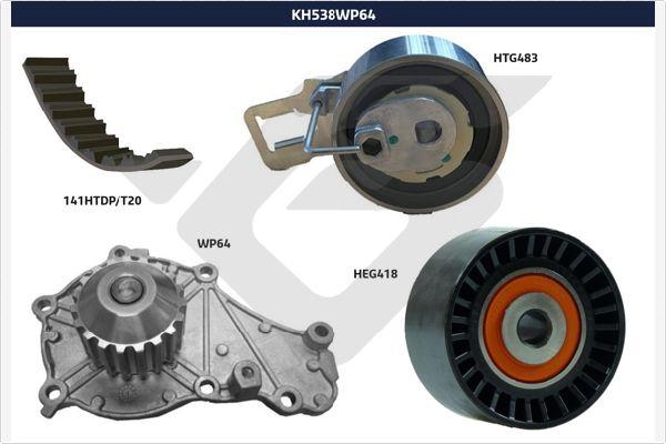 Hutchinson KH 538WP64 - Водна помпа+ к-кт ангренажен ремък vvparts.bg