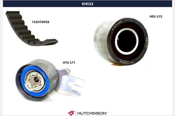 Hutchinson KH 532 - Комплект ангренажен ремък vvparts.bg