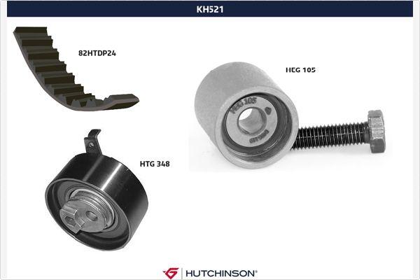 Hutchinson KH 521 - Комплект ангренажен ремък vvparts.bg