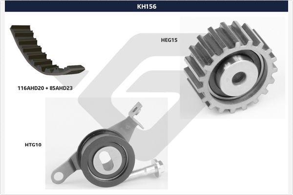 Hutchinson KH 156 - Комплект ангренажен ремък vvparts.bg