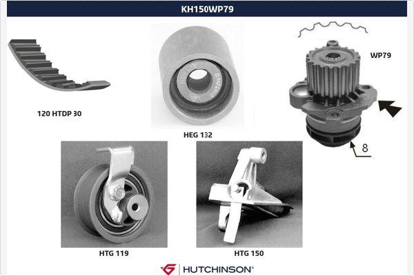 Hutchinson KH 150WP79 - Водна помпа+ к-кт ангренажен ремък vvparts.bg