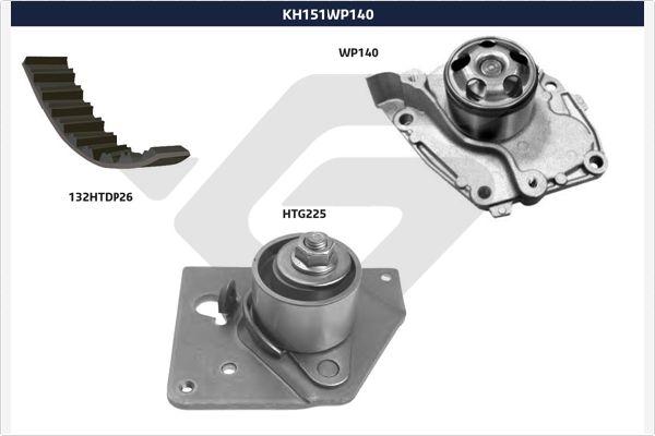 Hutchinson KH 151WP140 - Водна помпа+ к-кт ангренажен ремък vvparts.bg