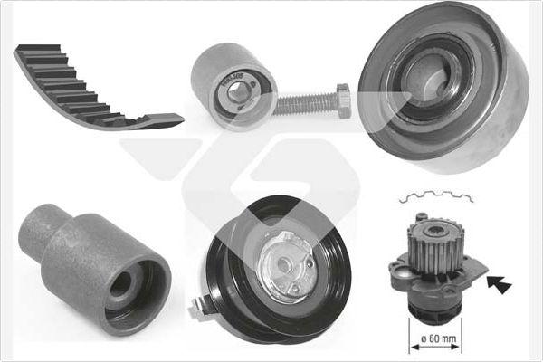 Hutchinson KH 160WP58 - Водна помпа+ к-кт ангренажен ремък vvparts.bg