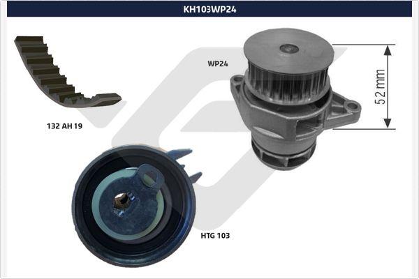 Hutchinson KH 103WP24 - Водна помпа+ к-кт ангренажен ремък vvparts.bg