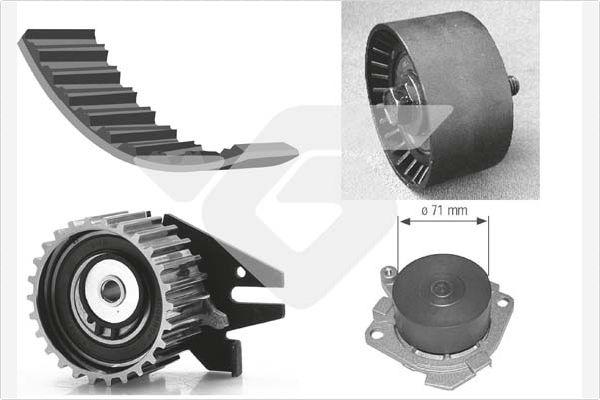 Hutchinson KH 277WP25 - Водна помпа+ к-кт ангренажен ремък vvparts.bg