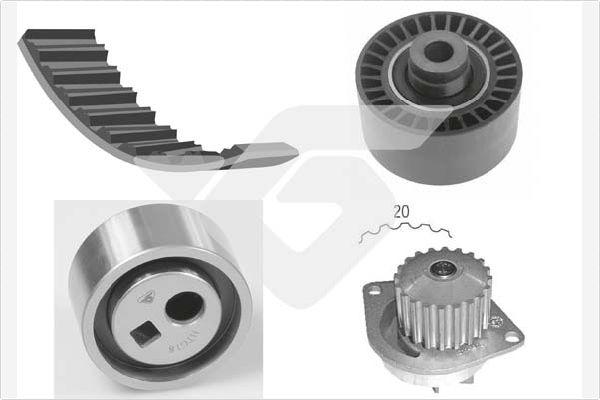 Hutchinson KH 187WP17 - Водна помпа+ к-кт ангренажен ремък vvparts.bg