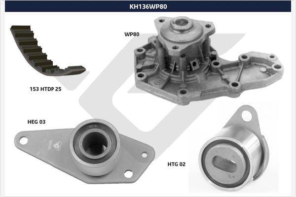 Hutchinson KH 136WP80 - Водна помпа+ к-кт ангренажен ремък vvparts.bg