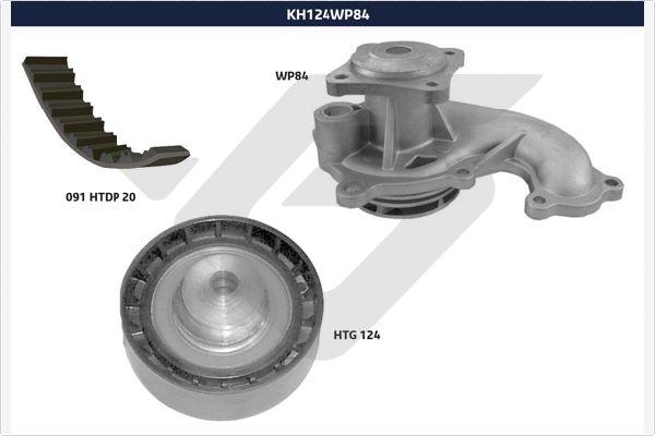 Hutchinson KH 124WP84 - Водна помпа+ к-кт ангренажен ремък vvparts.bg