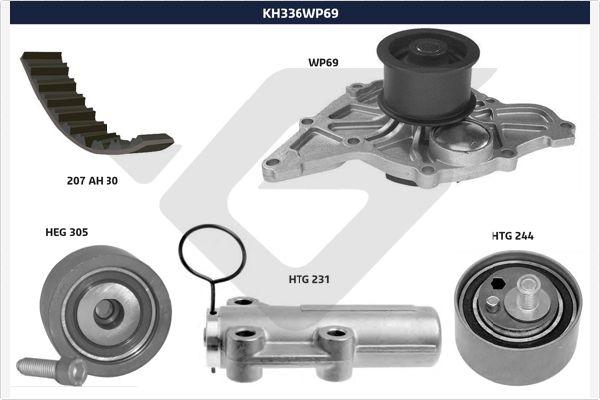 Hutchinson KH 336WP69 - Водна помпа+ к-кт ангренажен ремък vvparts.bg