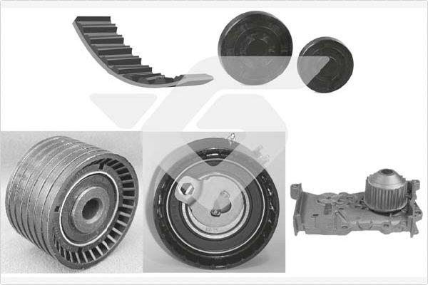 Hutchinson KH 256WP43 - Водна помпа+ к-кт ангренажен ремък vvparts.bg