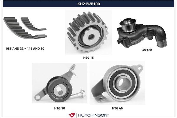 Hutchinson KH 21WP100 - Водна помпа+ к-кт ангренажен ремък vvparts.bg