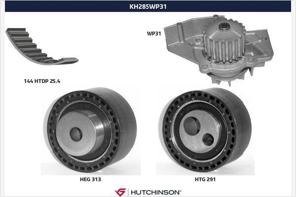 Hutchinson KH 285WP31 - Водна помпа+ к-кт ангренажен ремък vvparts.bg