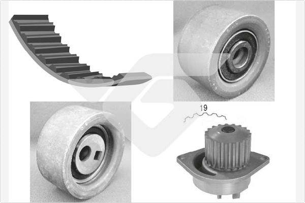 Hutchinson KH 79WP37 - Водна помпа+ к-кт ангренажен ремък vvparts.bg