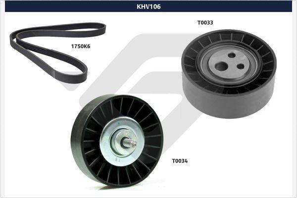 Hutchinson KHV 106 - Комплект пистов ремък vvparts.bg