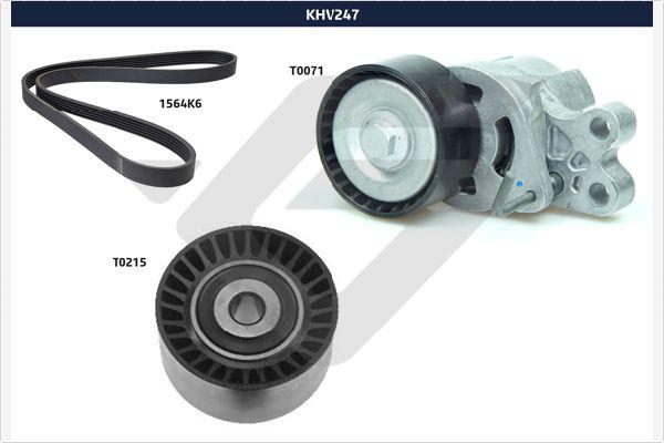 Hutchinson KHV 247 - Комплект пистов ремък vvparts.bg