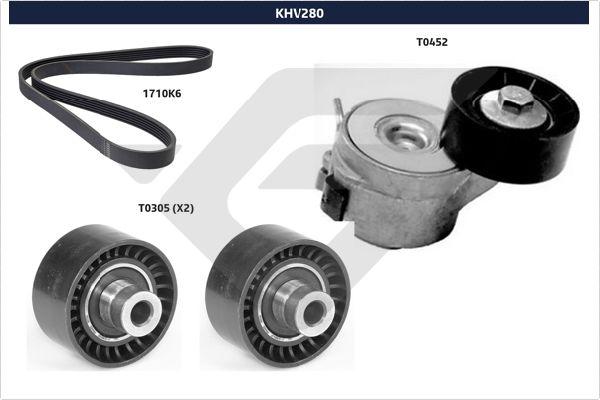 Hutchinson KHV 280 - Комплект пистов ремък vvparts.bg