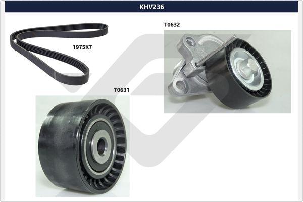 Hutchinson KHV 236 - Комплект пистов ремък vvparts.bg