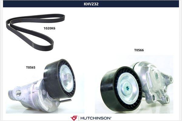 Hutchinson KHV 232 - Комплект пистов ремък vvparts.bg