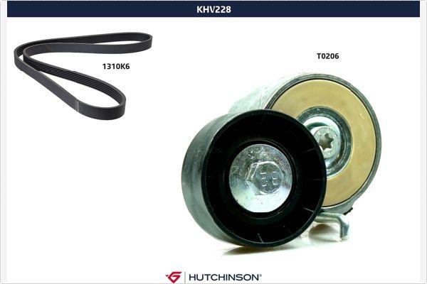 Hutchinson KHV 228 - Комплект пистов ремък vvparts.bg