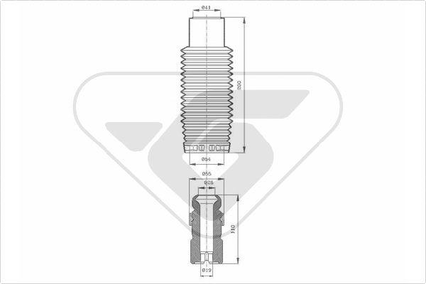 Hutchinson KP096 - Прахозащитен комплект, амортисьор vvparts.bg