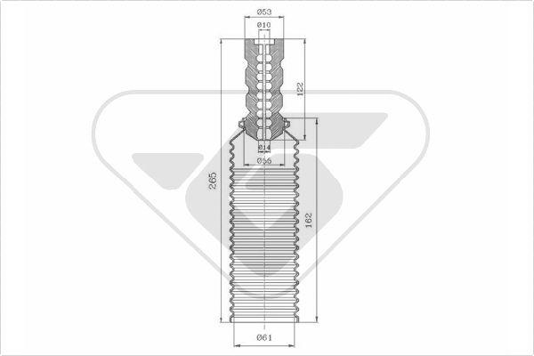 Hutchinson KP063 - Прахозащитен комплект, амортисьор vvparts.bg