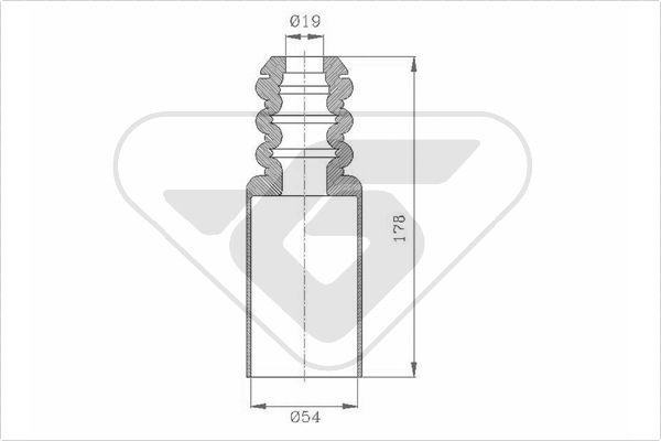 Hutchinson KP085 - Прахозащитен комплект, амортисьор vvparts.bg