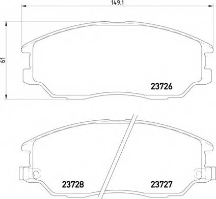 Hyundai 58101-H1A80 - Комплект спирачно феродо, дискови спирачки vvparts.bg