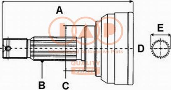 IAP QUALITY PARTS 406-06016 - Каре комплект, полуоска vvparts.bg