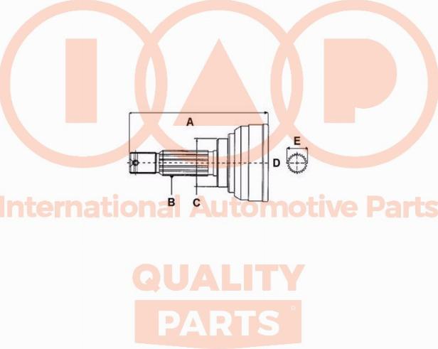 IAP QUALITY PARTS 406-17000 - Каре комплект, полуоска vvparts.bg