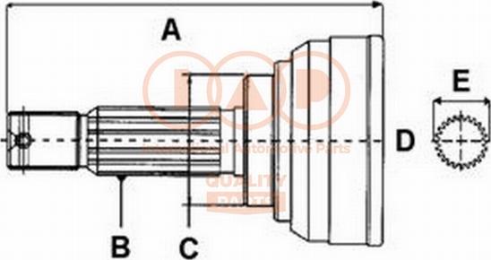 IAP QUALITY PARTS 406-17150 - Каре комплект, полуоска vvparts.bg