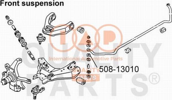 IAP QUALITY PARTS 508-13010 - Лагерна втулка, стабилизатор vvparts.bg